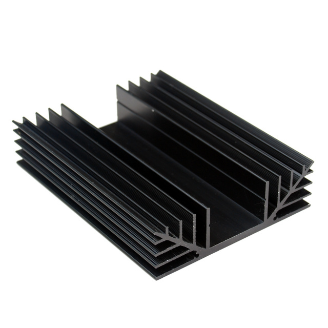 S660 4.5" x6" x1" Aluminum Black Heat Sink